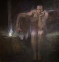 Lucifer, Christianity Satan, 1890-1891 painting by Franz Stuck